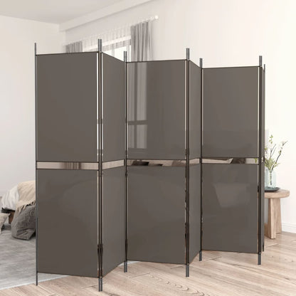 Kamerscherm met 6 panelen 300x180 cm antracietkleurig