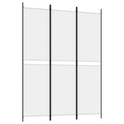 Kamerscherm met 3 panelen 150x200 cm stof wit