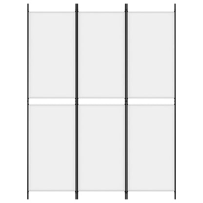 Kamerscherm met 3 panelen 150x200 cm stof wit