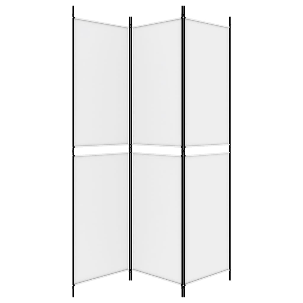 Kamerscherm met 3 panelen 150x200 cm stof wit