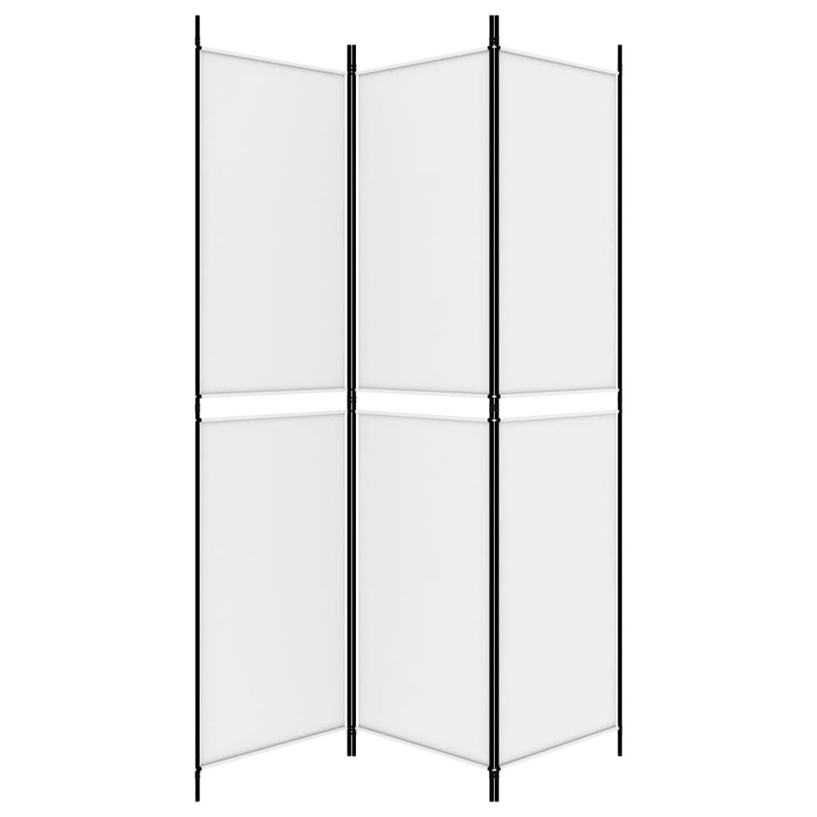 Kamerscherm met 3 panelen 150x200 cm stof wit