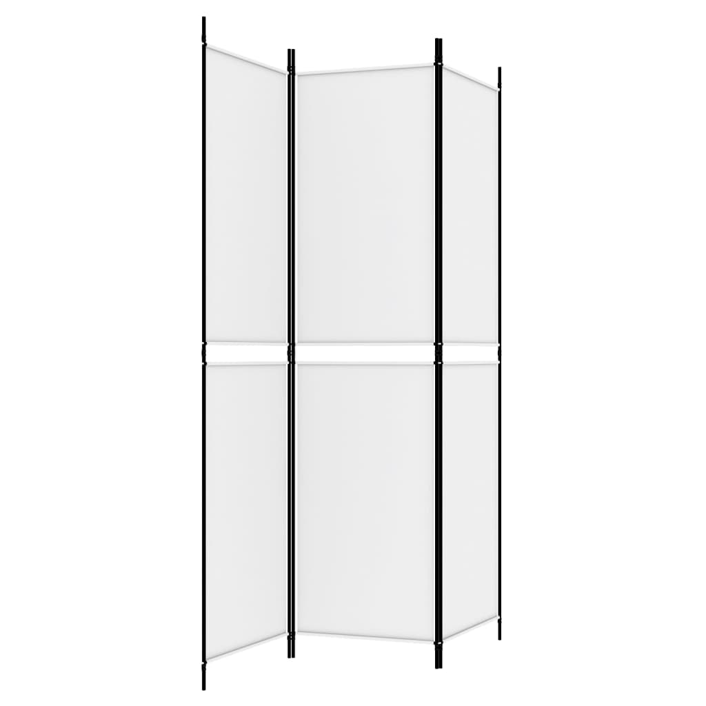 Kamerscherm met 3 panelen 150x200 cm stof wit