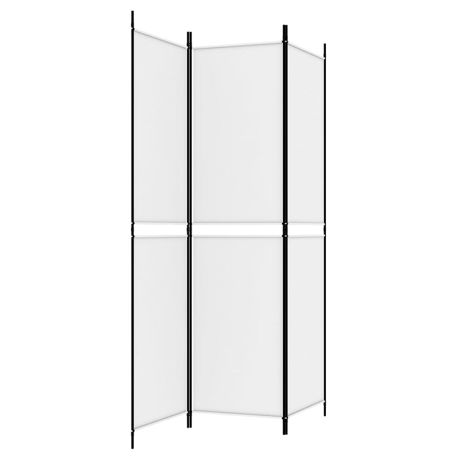Kamerscherm met 3 panelen 150x200 cm stof wit