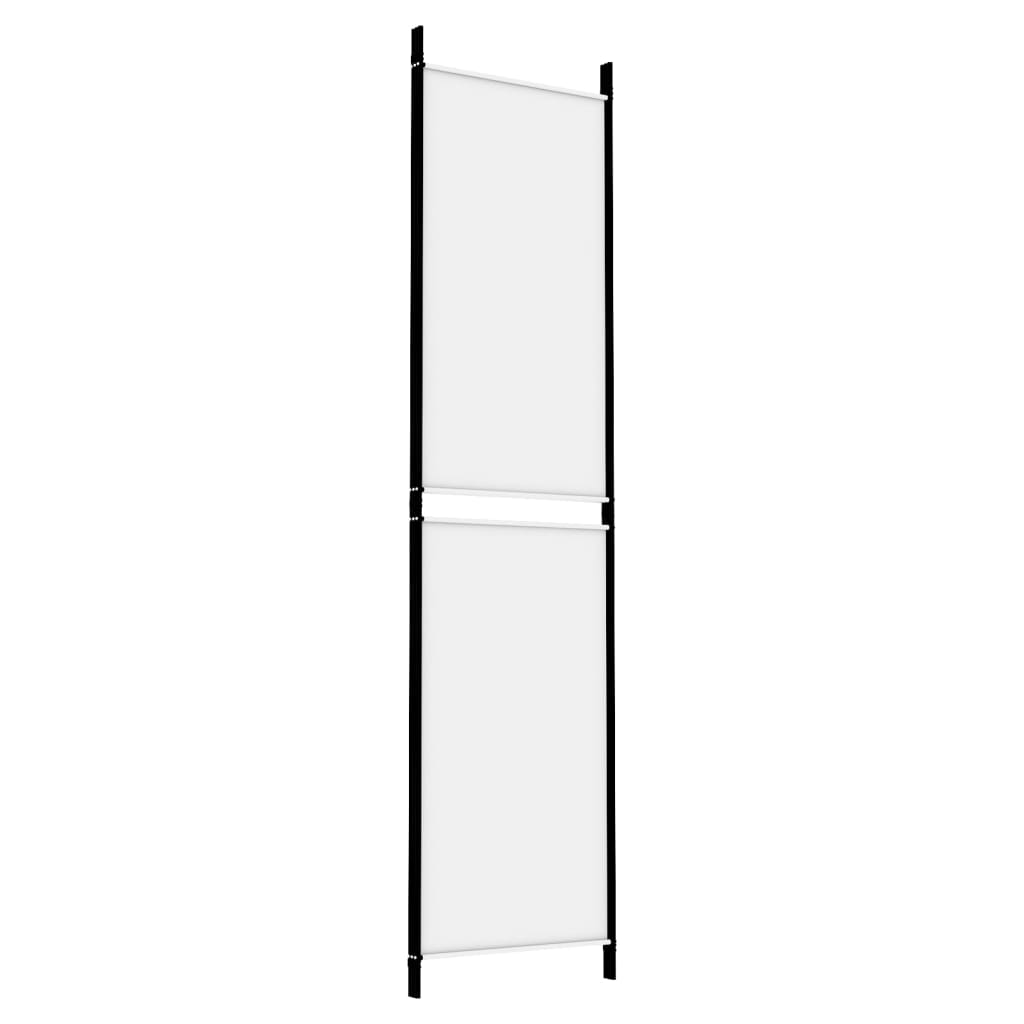 Kamerscherm met 3 panelen 150x200 cm stof wit