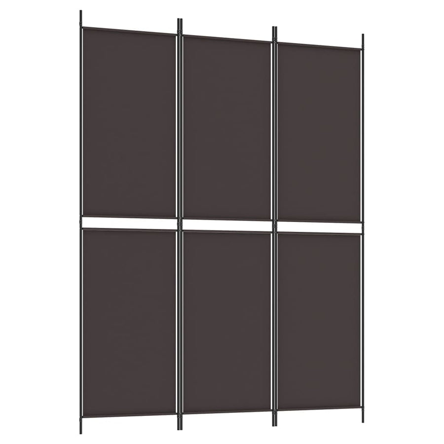 Kamerscherm Met 3 Panelen Stof Bruin 3