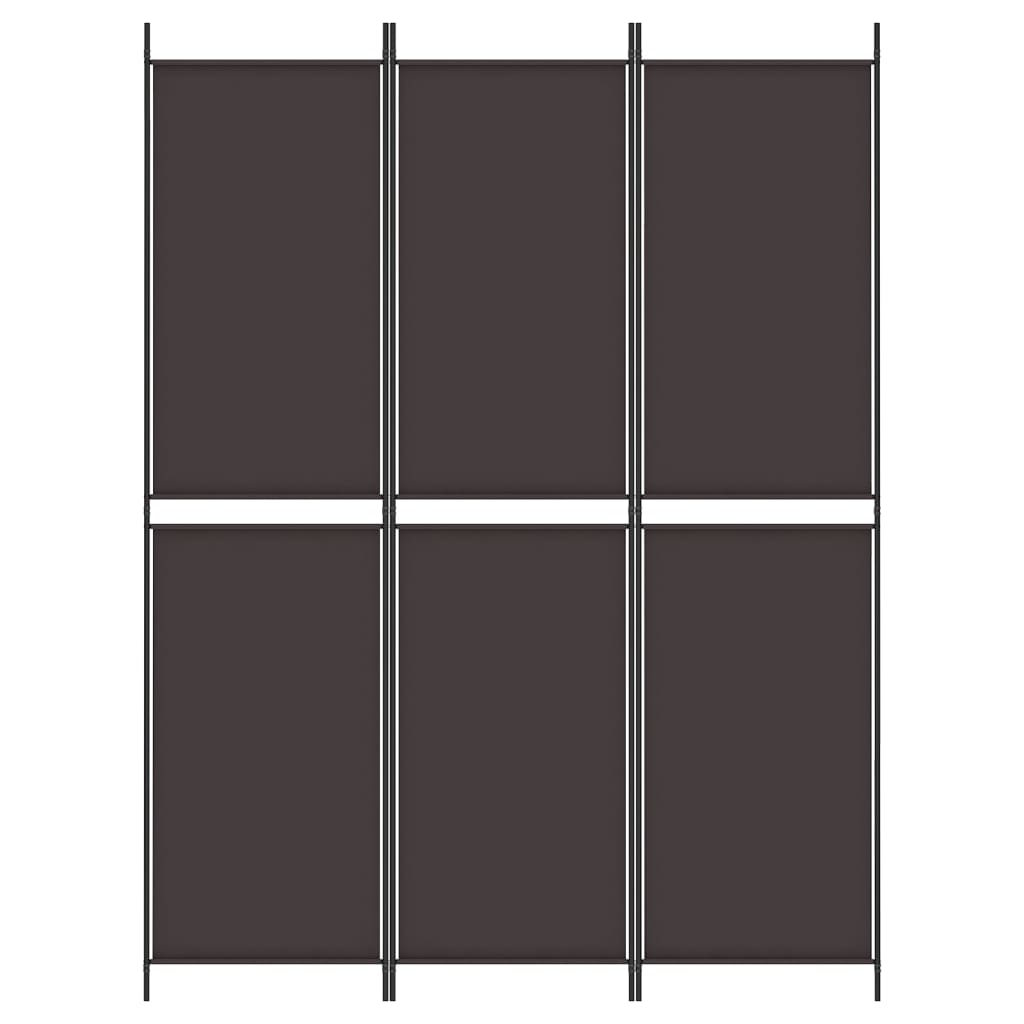 Kamerscherm Met 3 Panelen Stof Bruin 3