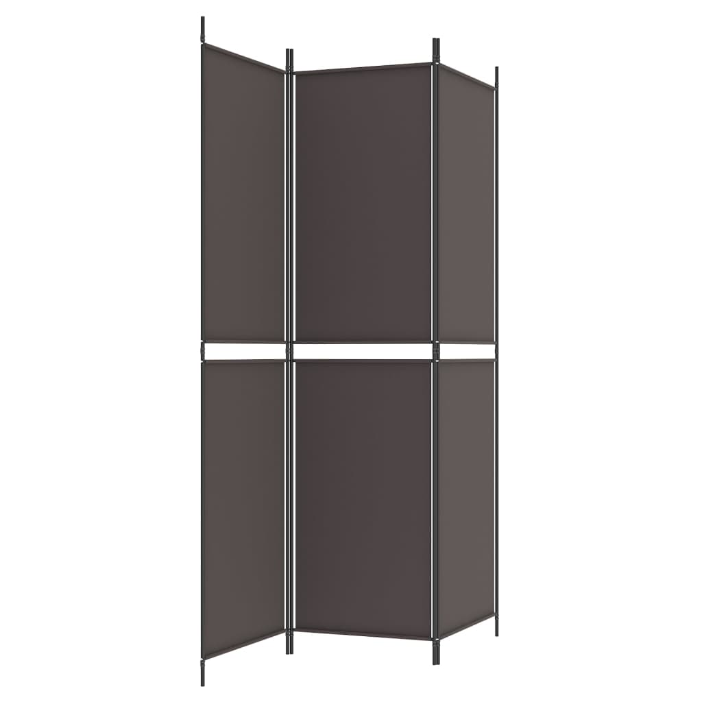 Kamerscherm Met 3 Panelen Stof Bruin 3