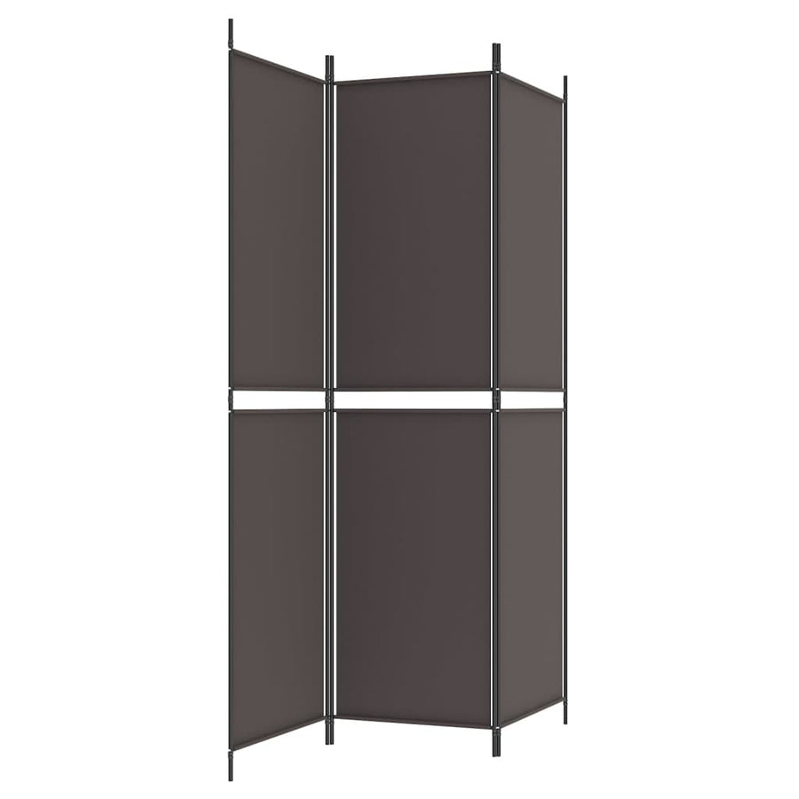 Kamerscherm Met 3 Panelen Stof Bruin 3