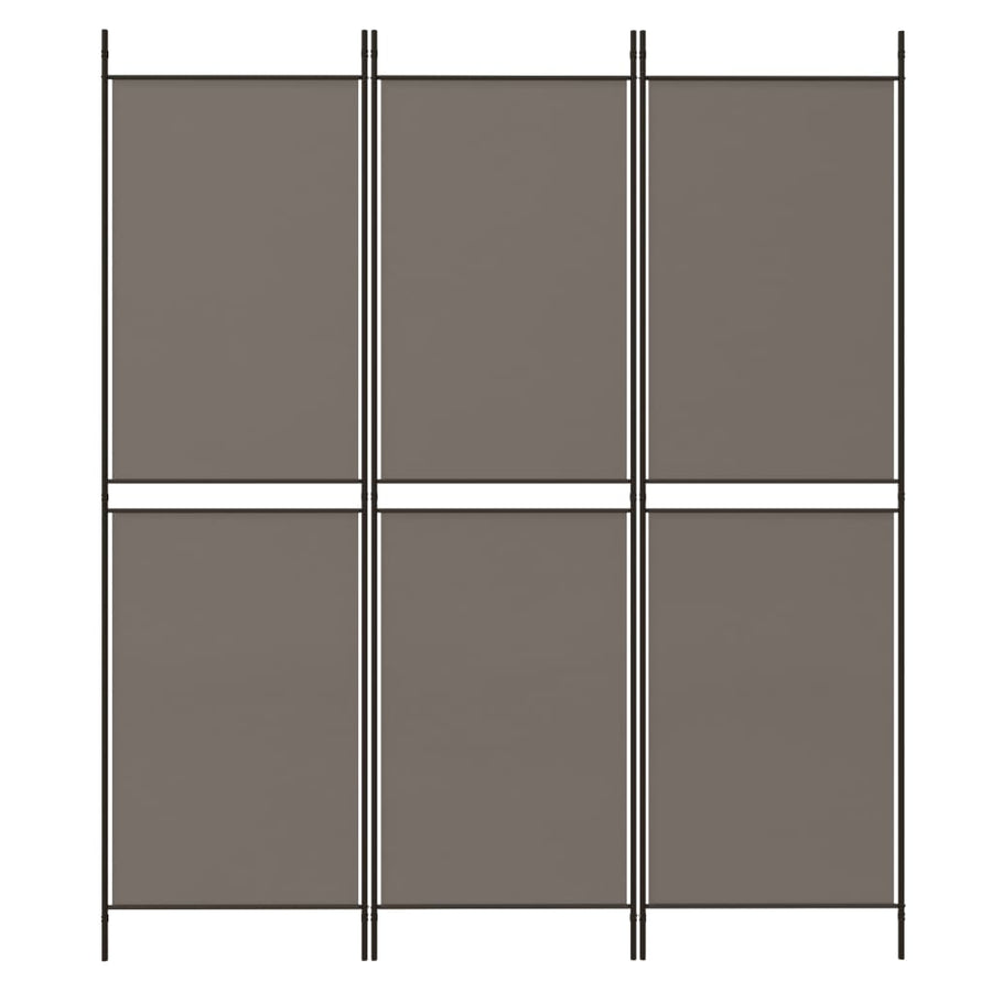 Kamerscherm met 3 panelen 150x200 cm stof antracietkleurig