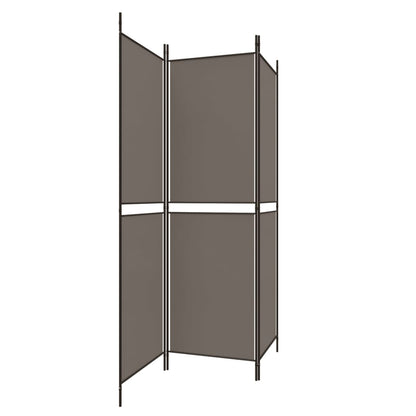 Kamerscherm met 3 panelen 150x200 cm stof antracietkleurig
