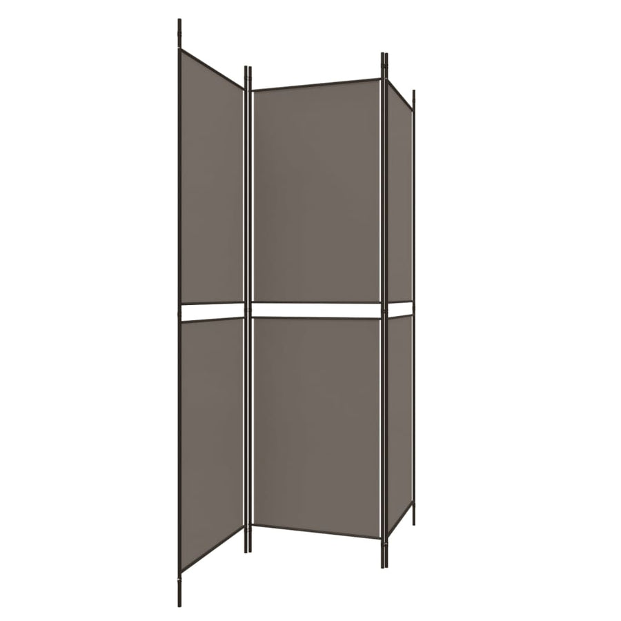 Kamerscherm met 3 panelen 150x200 cm stof antracietkleurig