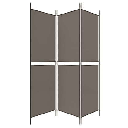Kamerscherm met 3 panelen 150x200 cm stof antracietkleurig