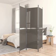 Kamerscherm met 3 panelen 150x200 cm stof antracietkleurig
