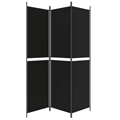 Kamerscherm met 3 panelen 150x200 cm stof zwart
