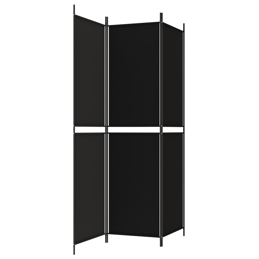 Kamerscherm met 3 panelen 150x200 cm stof zwart
