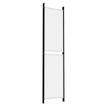 Kamerscherm met 4 panelen 200x200 cm stof wit