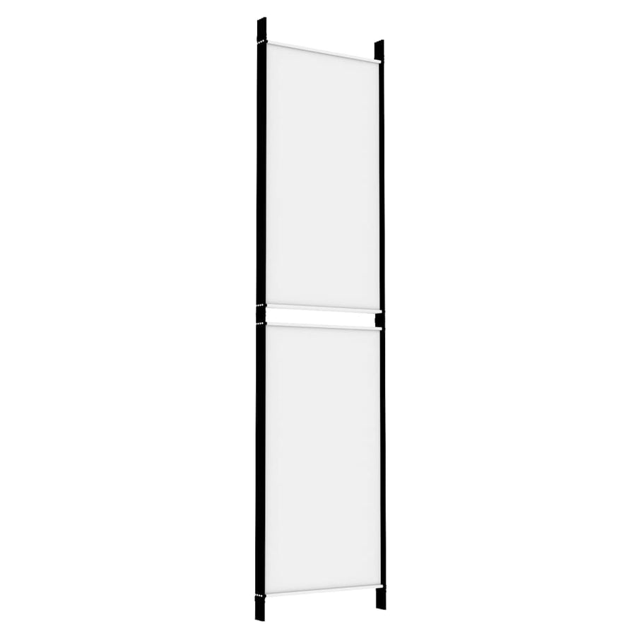 Kamerscherm met 4 panelen 200x200 cm stof wit