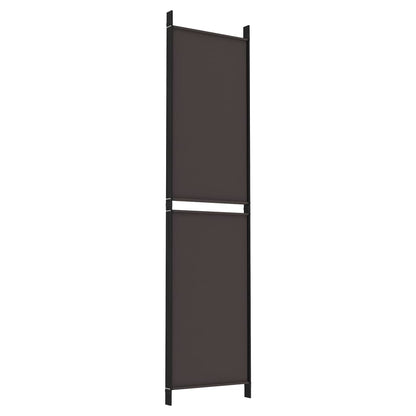 Kamerscherm met 4 panelen 200x200 cm stof bruin