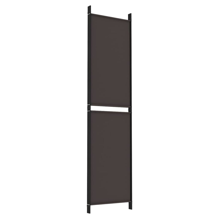 Kamerscherm met 4 panelen 200x200 cm stof bruin