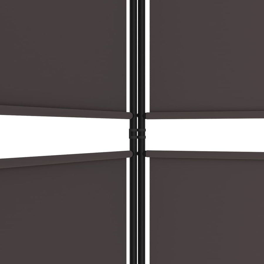 Kamerscherm met 4 panelen 200x200 cm stof bruin