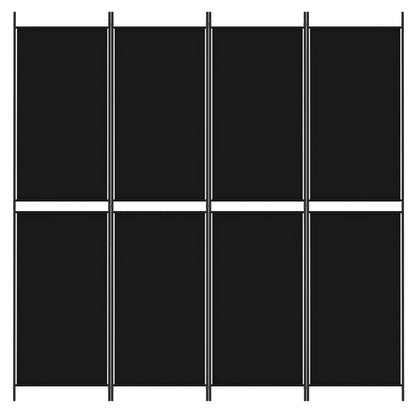 Kamerscherm Met 4 Panelen Stof Zwart 4