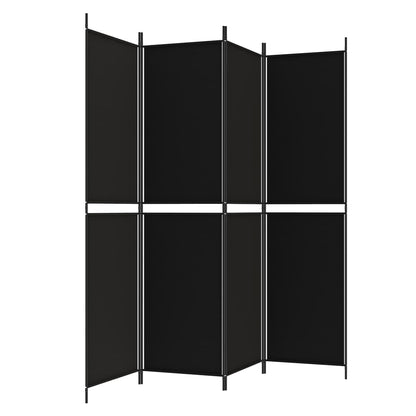 Kamerscherm Met 4 Panelen Stof Zwart 4