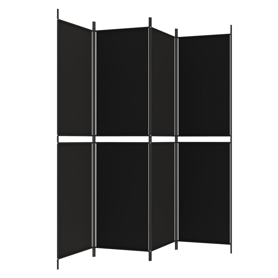 Kamerscherm Met 4 Panelen Stof Zwart 4