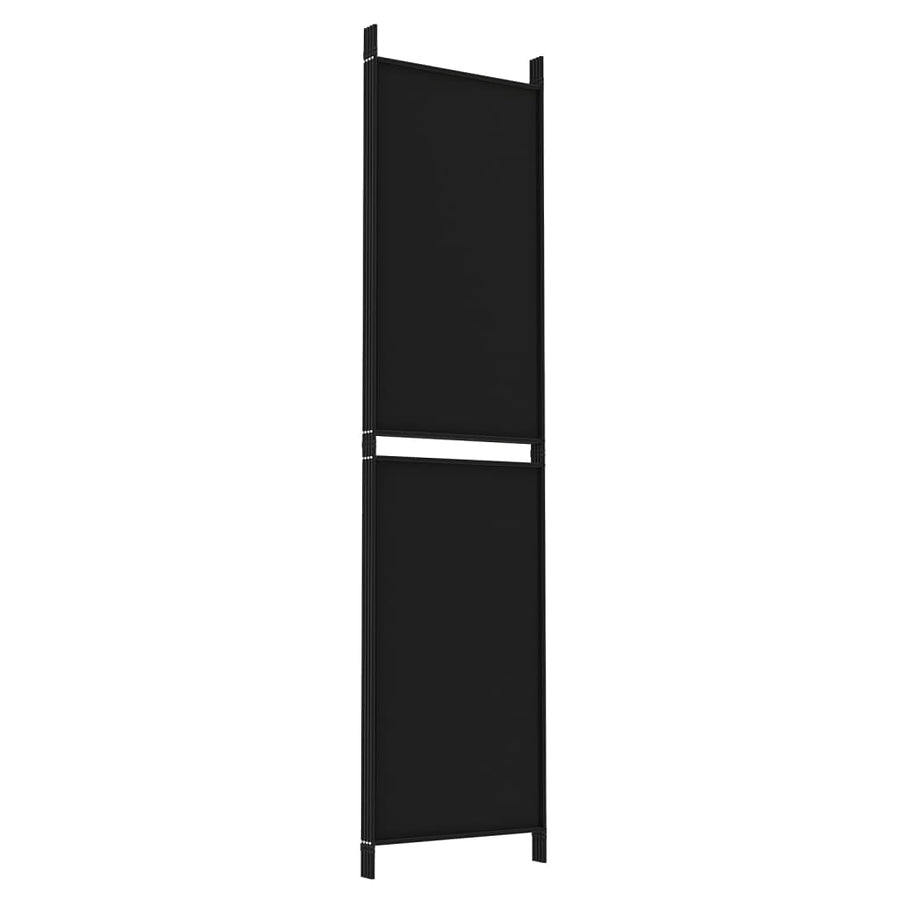 Kamerscherm Met 4 Panelen Stof Zwart 4