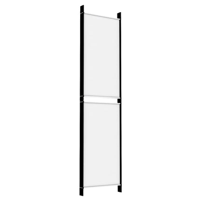 Kamerscherm met 5 panelen 250x200 cm stof wit