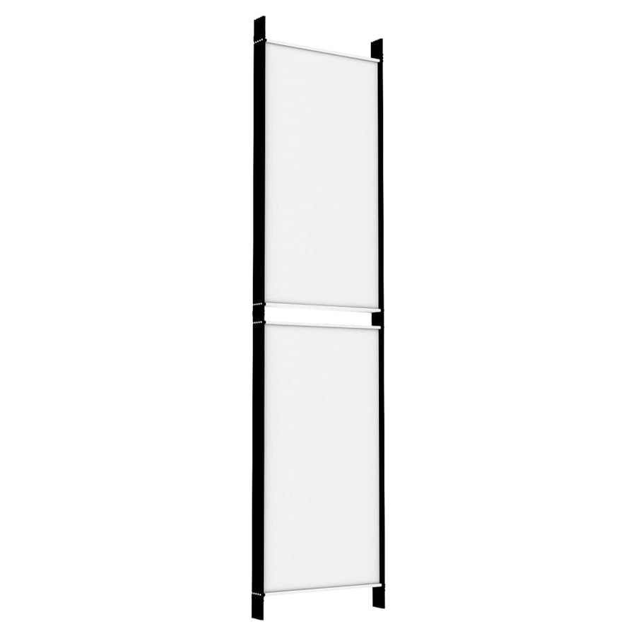 Kamerscherm met 5 panelen 250x200 cm stof wit