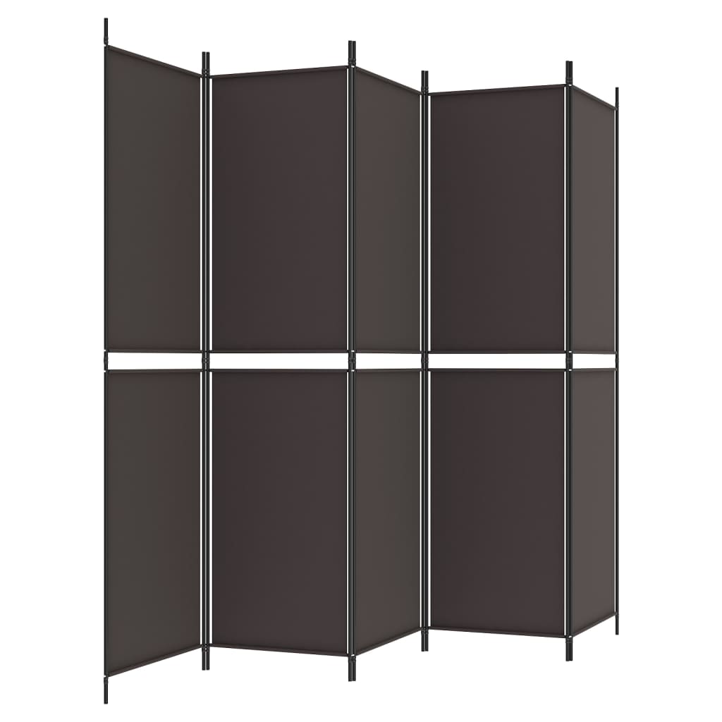 Kamerscherm Met 5 Panelen 250X200 Cm Stof Bruin