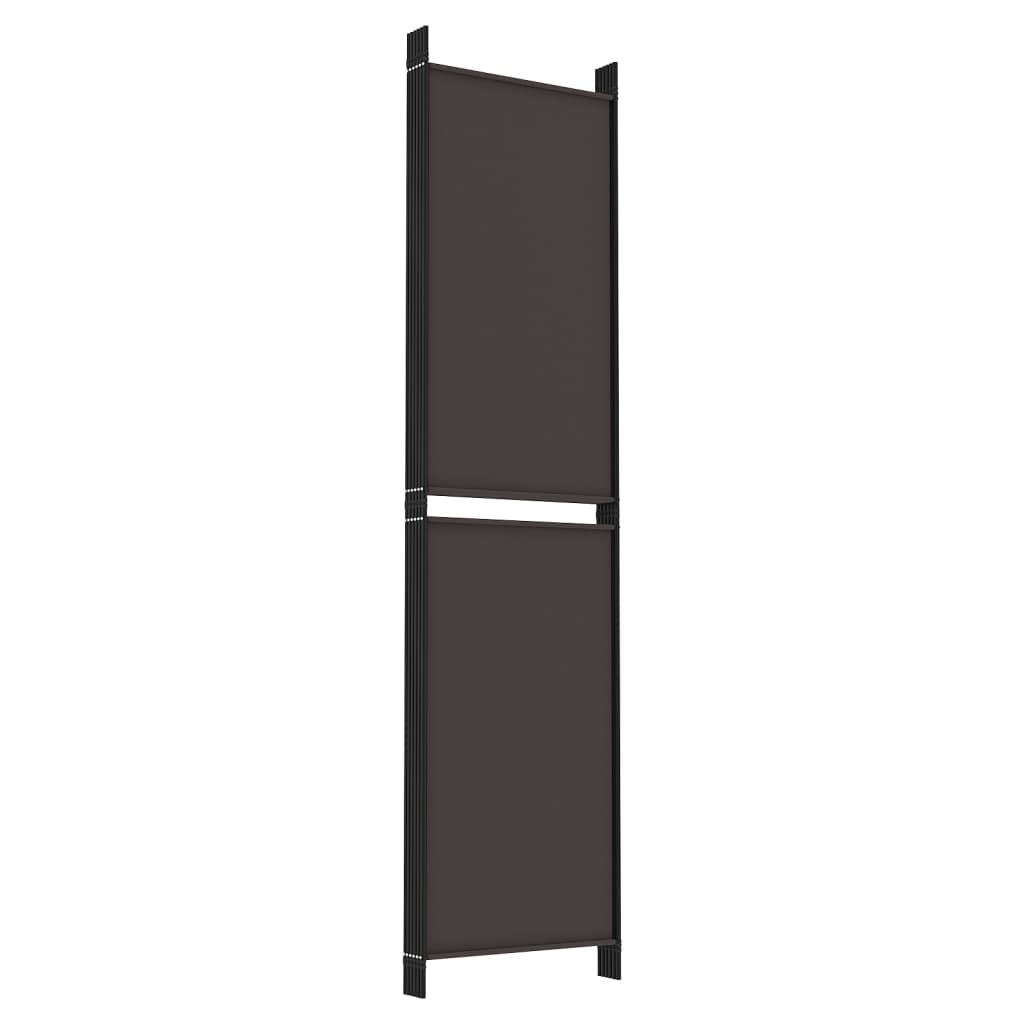 Kamerscherm Met 5 Panelen 250X200 Cm Stof Bruin