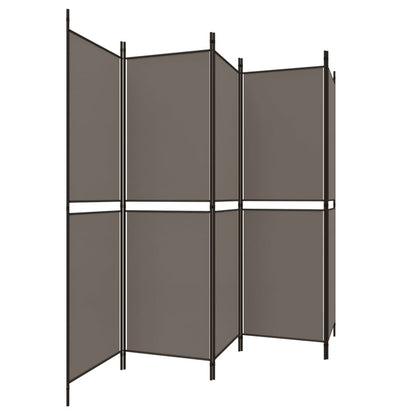 Kamerscherm met 5 panelen 300x200 cm stof antracietkleurig