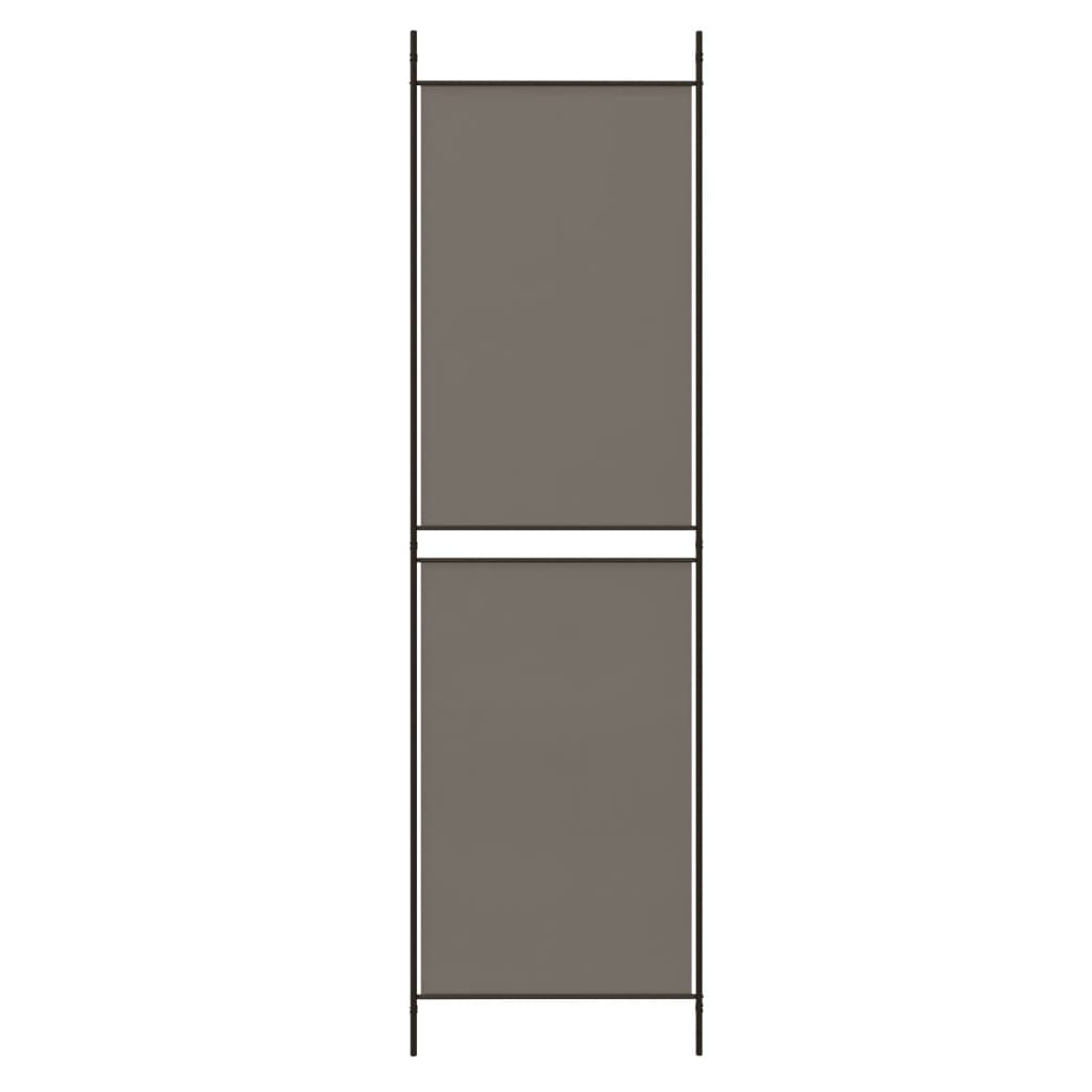 Kamerscherm met 5 panelen 300x200 cm stof antracietkleurig
