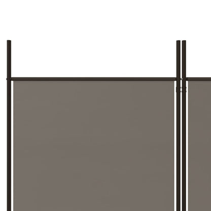 Kamerscherm met 5 panelen 300x200 cm stof antracietkleurig