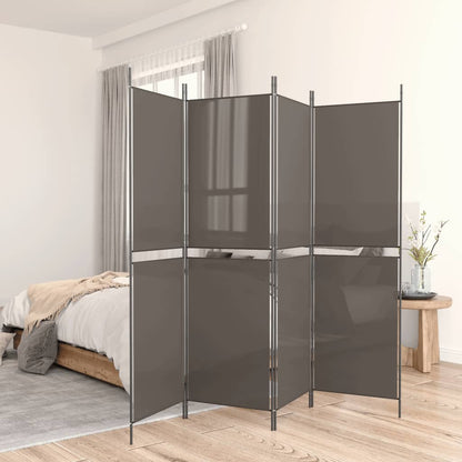 Kamerscherm met 5 panelen 300x200 cm stof antracietkleurig