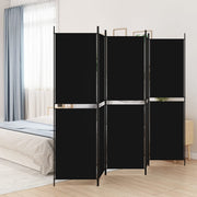 Kamerscherm 5 panelen stof zwart