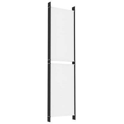 Kamerscherm met 6 panelen 300x200 cm stof wit