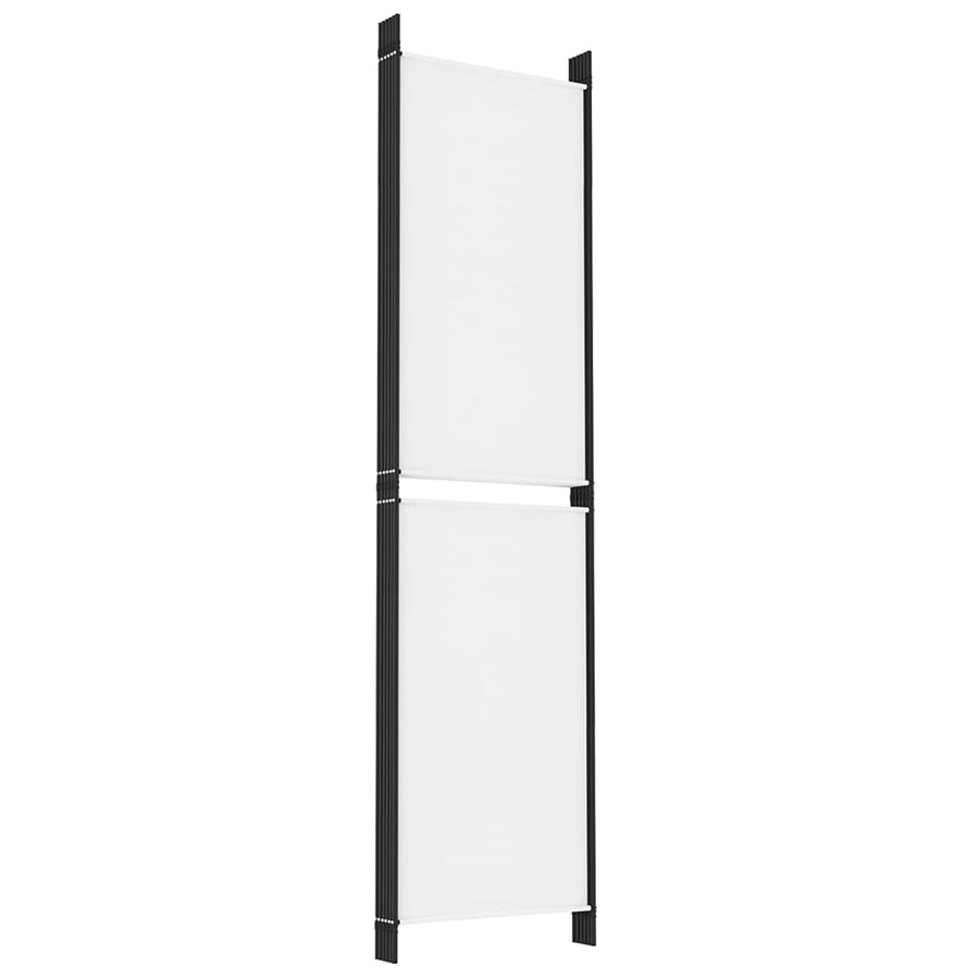 Kamerscherm met 6 panelen 300x200 cm stof wit