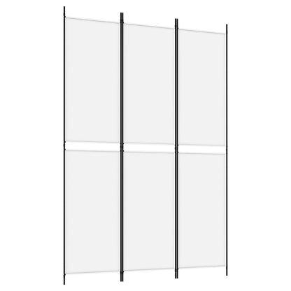 Kamerscherm Met 3 Panelen 150X220 Cm Stof Wit 150 x 220 cm