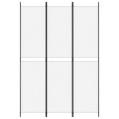 Kamerscherm Met 3 Panelen 150X220 Cm Stof Wit 150 x 220 cm
