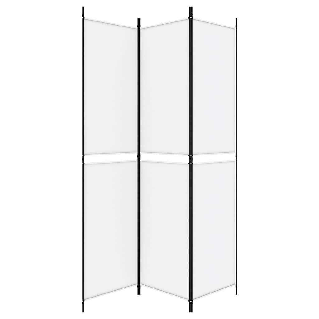 Kamerscherm Met 3 Panelen 150X220 Cm Stof Wit 150 x 220 cm