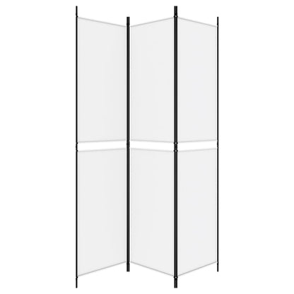 Kamerscherm Met 3 Panelen 150X220 Cm Stof Wit 150 x 220 cm