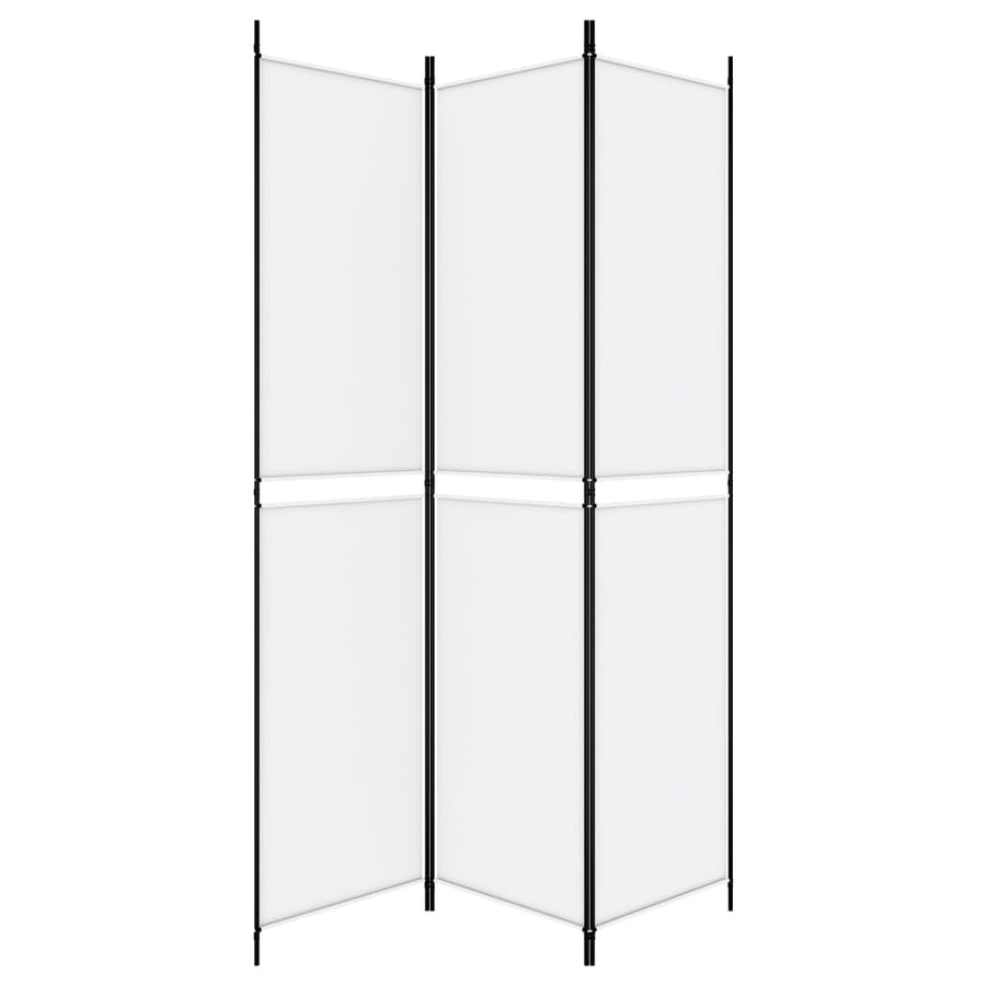 Kamerscherm Met 3 Panelen 150X220 Cm Stof Wit 150 x 220 cm