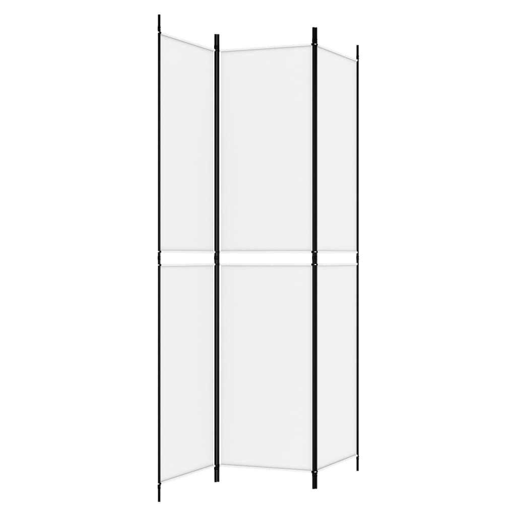 Kamerscherm Met 3 Panelen 150X220 Cm Stof Wit 150 x 220 cm