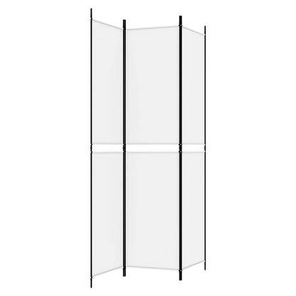 Kamerscherm Met 3 Panelen 150X220 Cm Stof Wit 150 x 220 cm