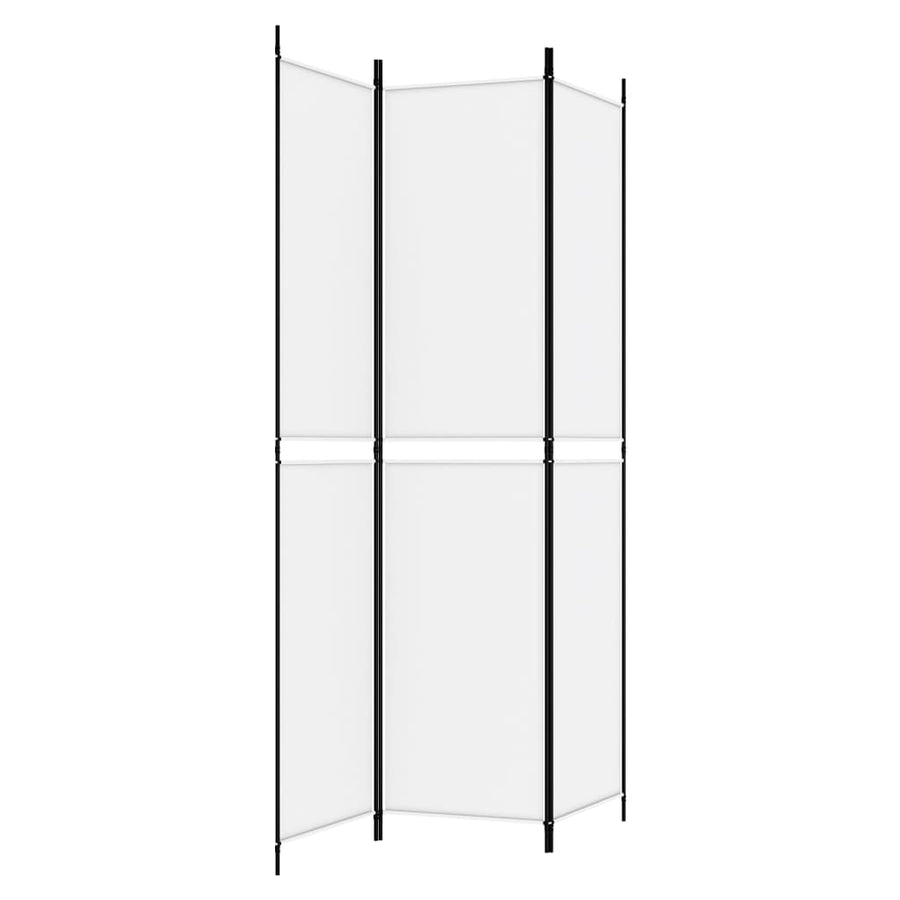 Kamerscherm Met 3 Panelen 150X220 Cm Stof Wit 150 x 220 cm
