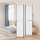 3-panel room divider 150x220 cm white fabric