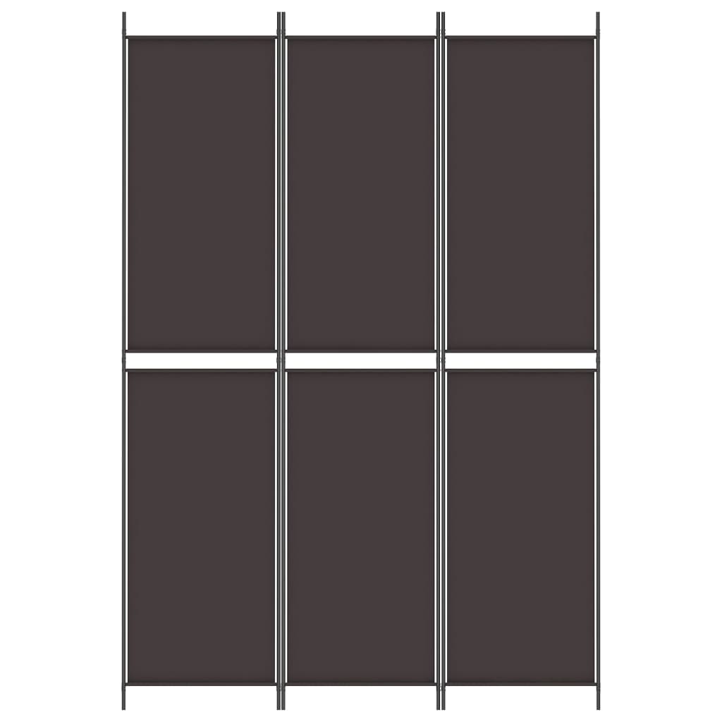 Kamerscherm Met 3 Panelen Stof Bruin 3