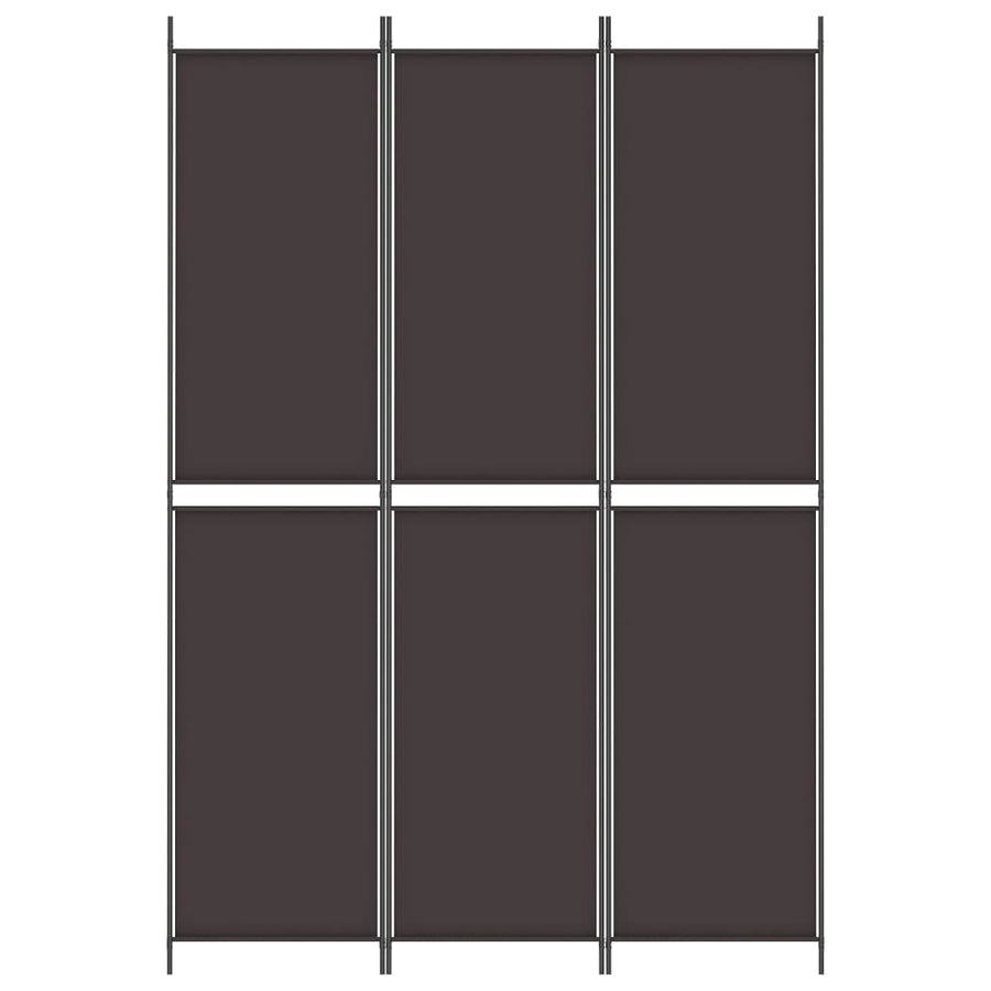 Kamerscherm Met 3 Panelen Stof Bruin 3